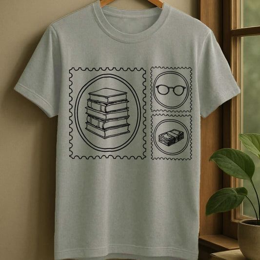 Sport Grey / S Bookish stamp t-shirt