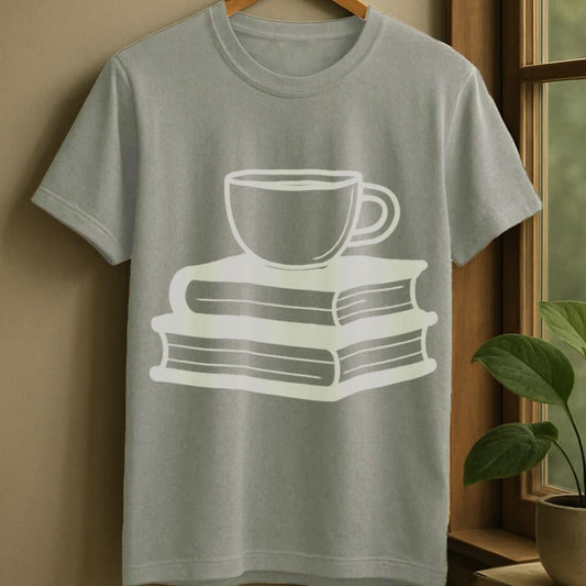 Sport Grey / S Books and coffee t-shirt
