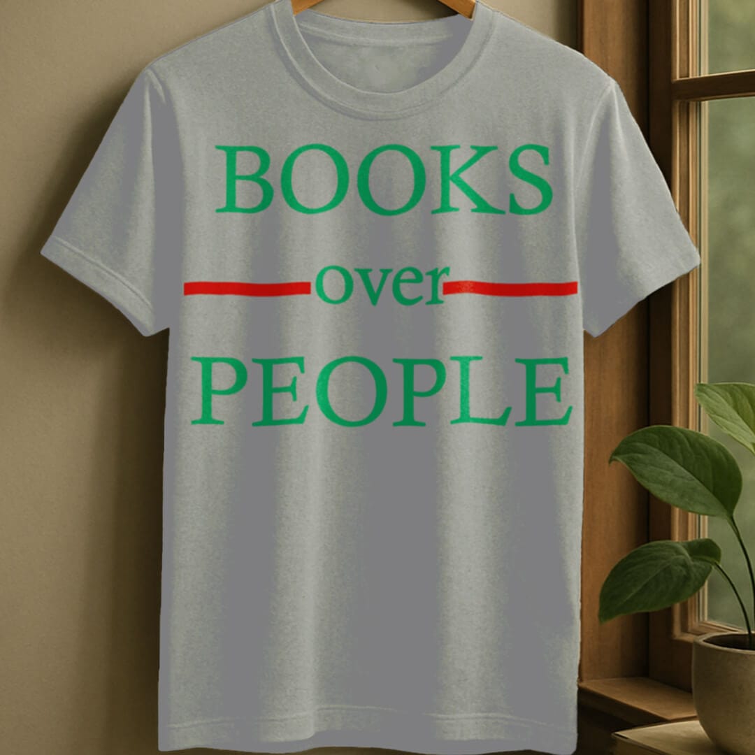 Sport Grey / S Books over people t-shirt