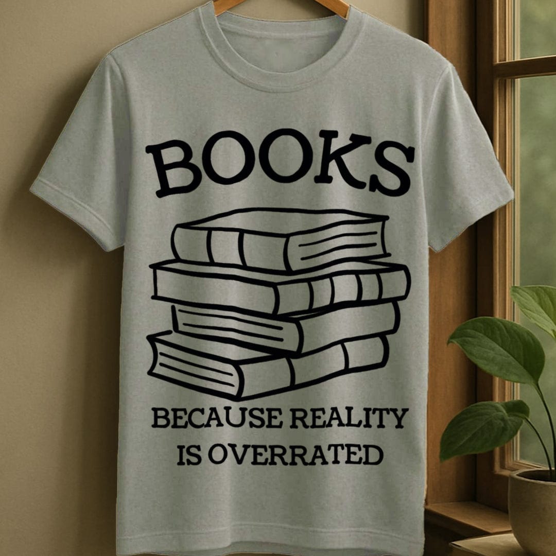 Sport Grey / S Books over reality t-shirt