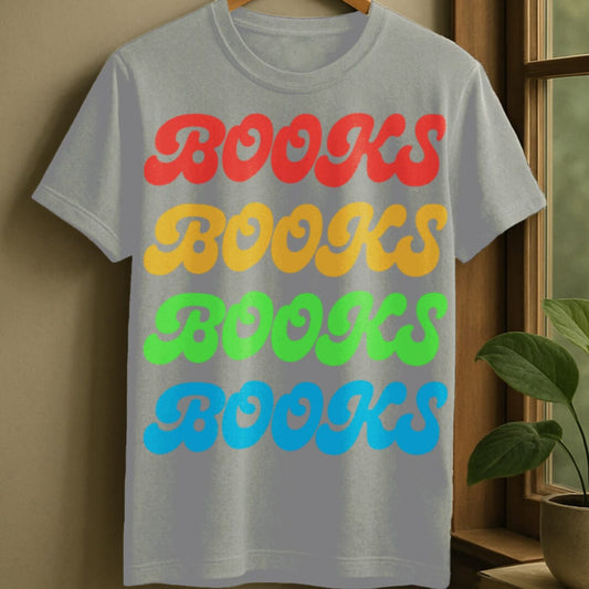 Sport Grey / S Books repeated t-shirt