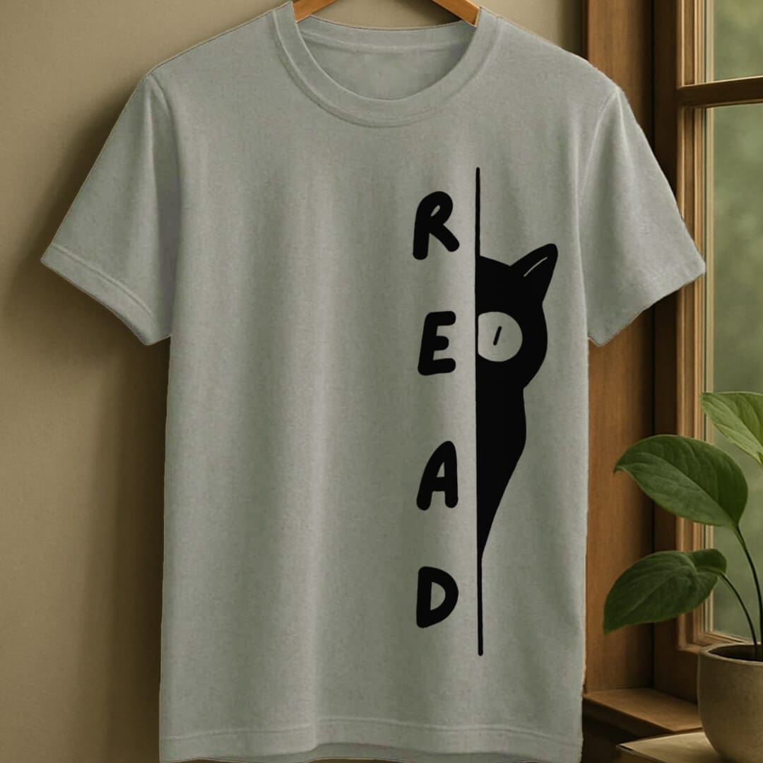 Sport Grey / S Cat peak read t-shirt