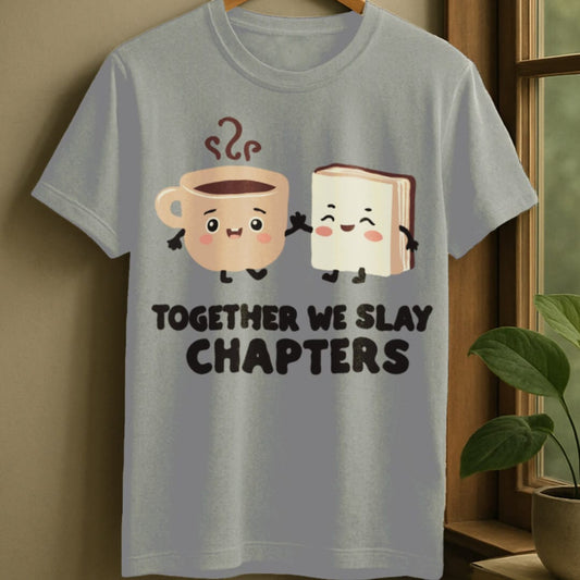 Sport Grey / S Coffee and book t-shirt