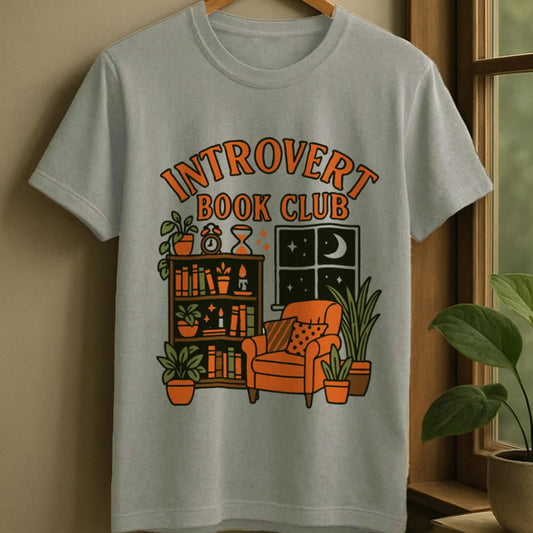 Sport Grey / S Introvert bookclub t-shirt