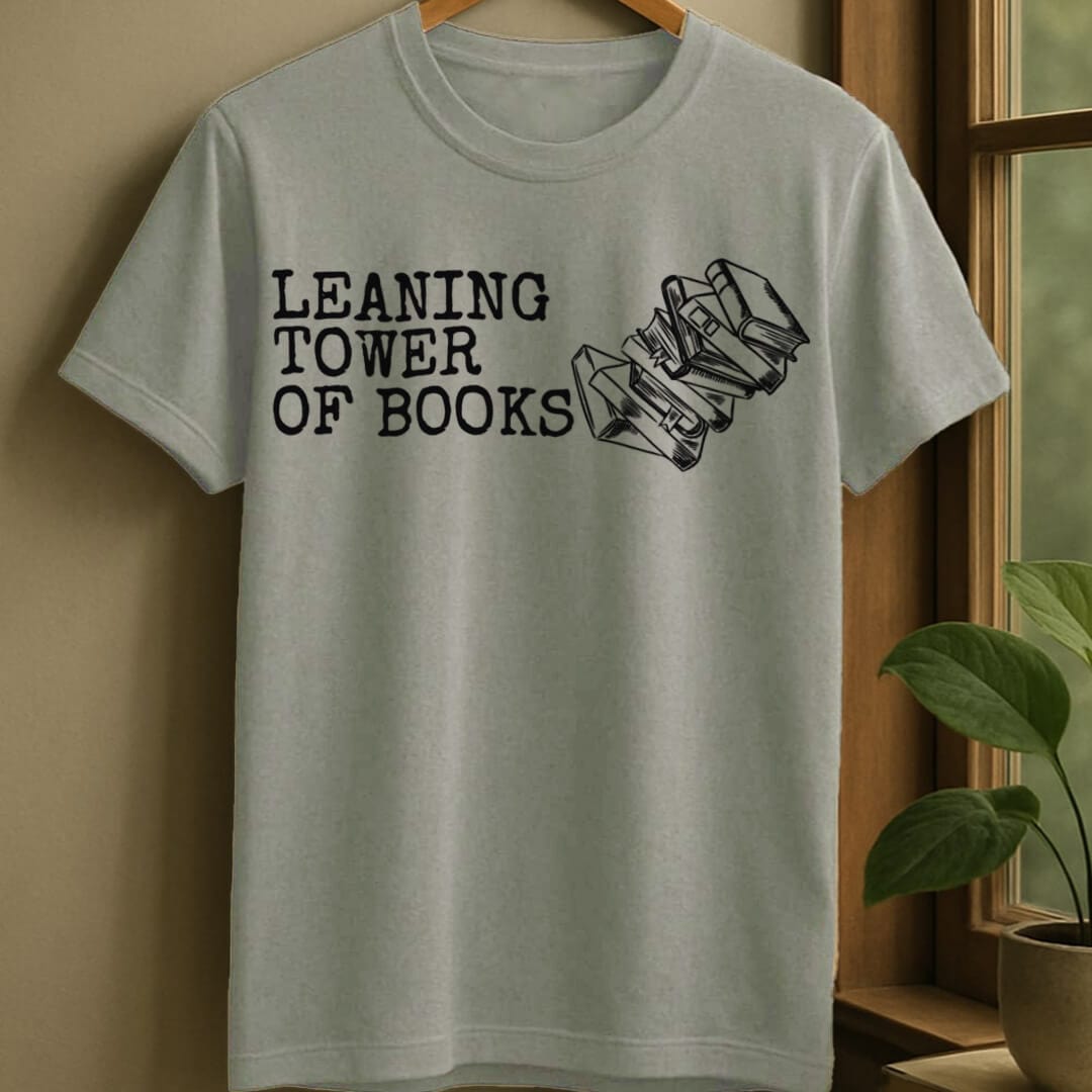 Sport Grey / S Leaning tower of books t-shirt