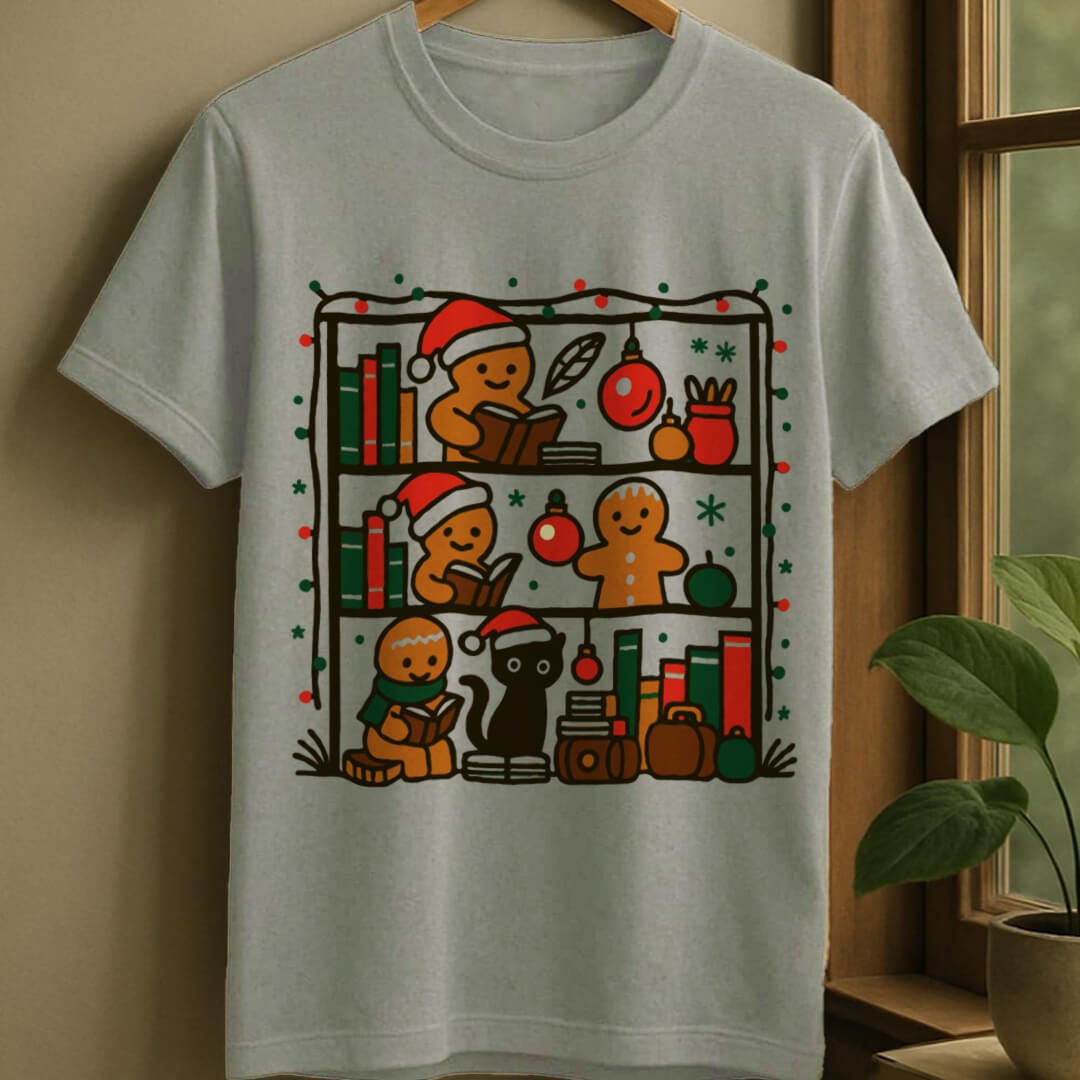 Sport Grey / S Merry bookshelf t-shirt
