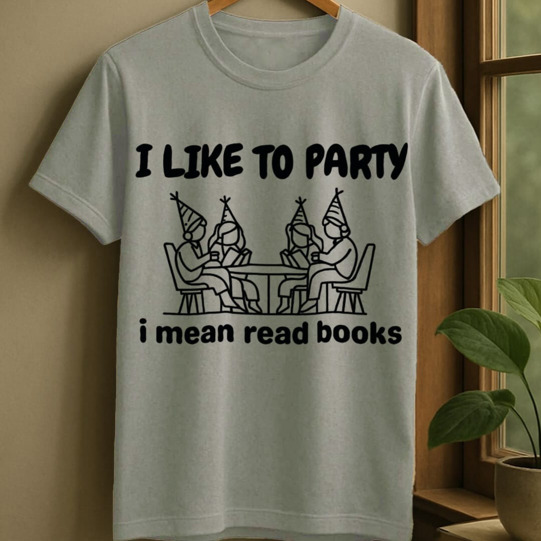 Sport Grey / S Party of booklovers t-shirt