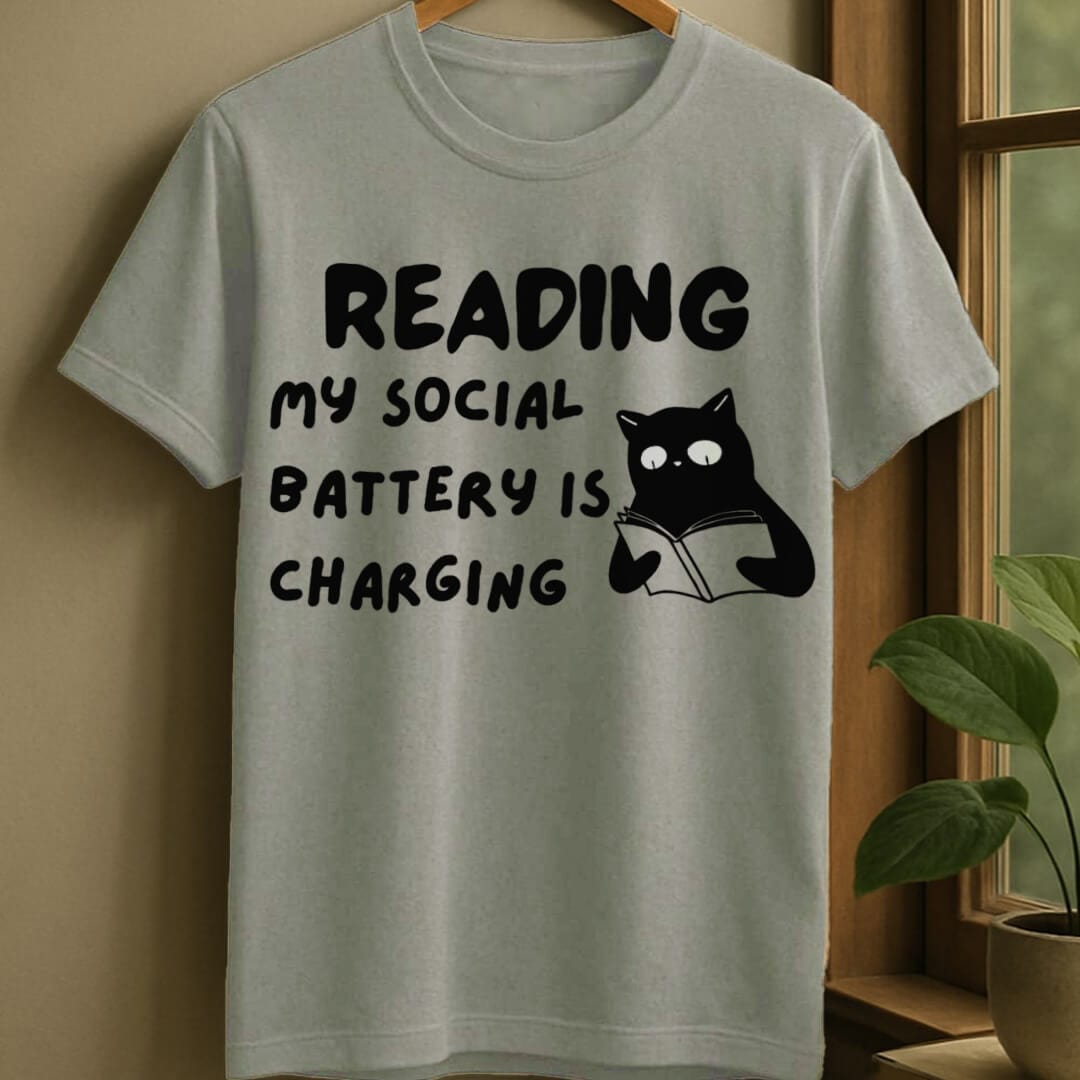 Sport Grey / S Reading to recharge t-shirt