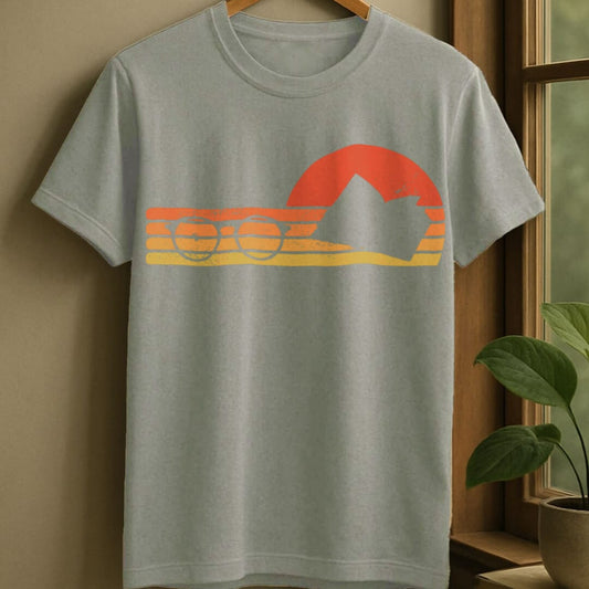Sport Grey / S Retro sunset reader t-shirt