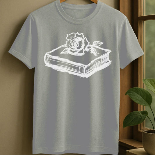 Sport Grey / S Rose and book t-shirt