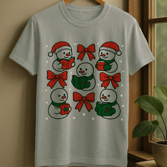Sport Grey / S Snowman & christmas t-shirt