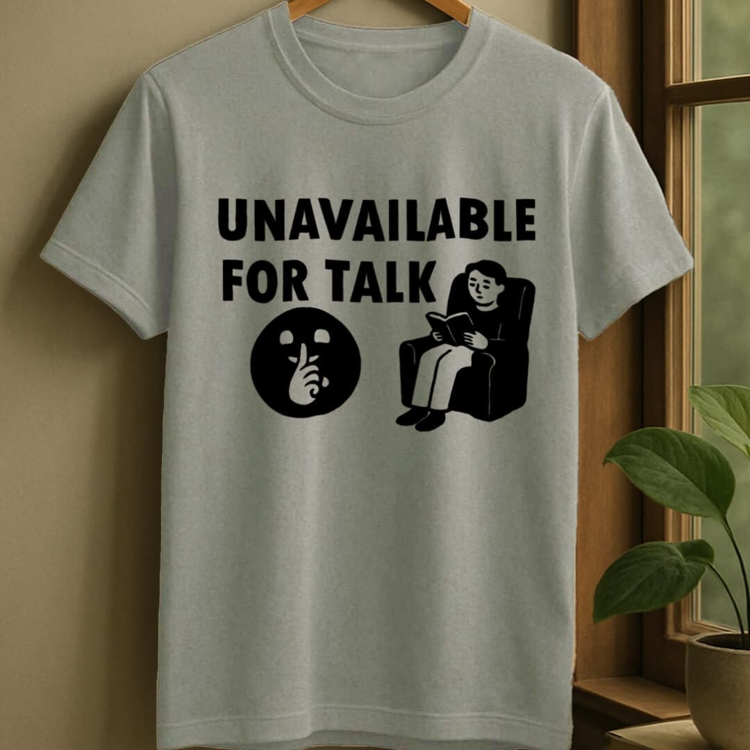 Sport Grey / S Unavailable to talk t-shirt