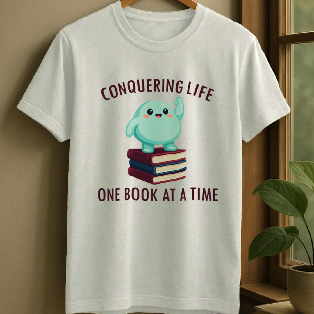 White / S Book conqueror t-shirt