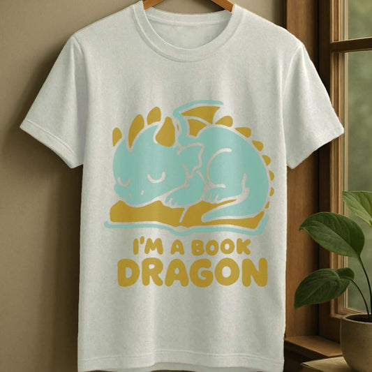White / S Book dragon t-shirt
