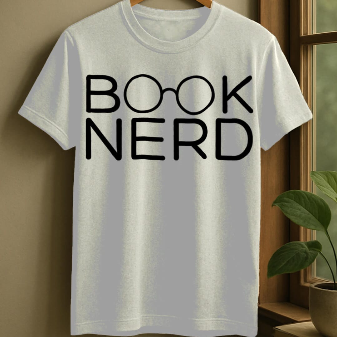 White / S Book nerd t-shirt