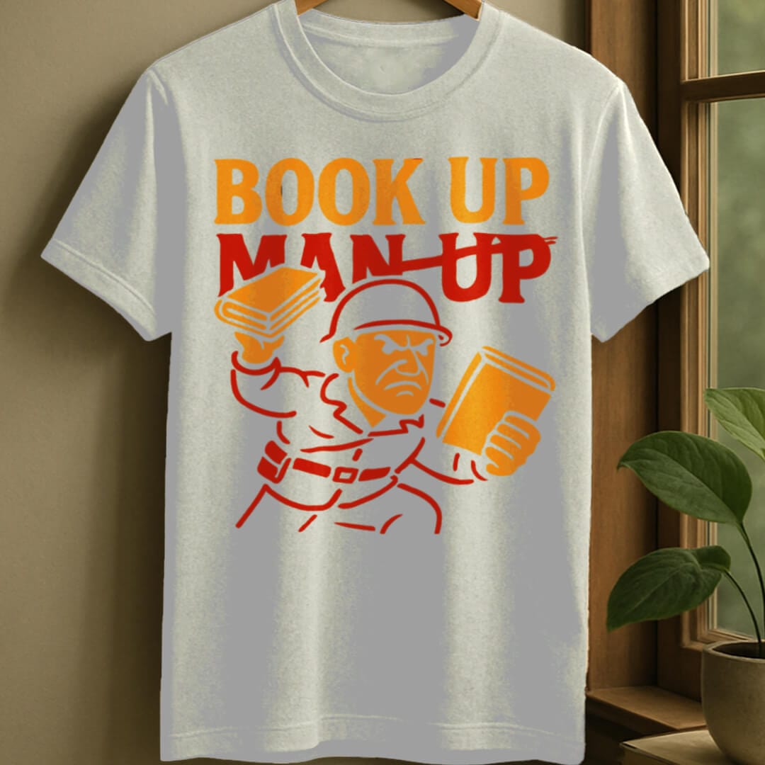 White / S Book up t-shirt