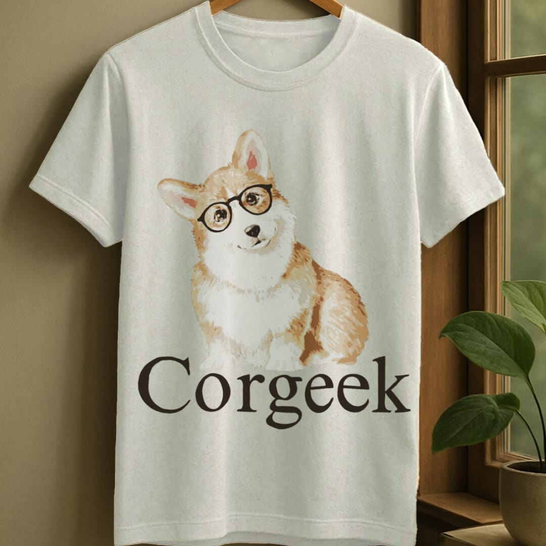 White / S Corgeek t-shirt