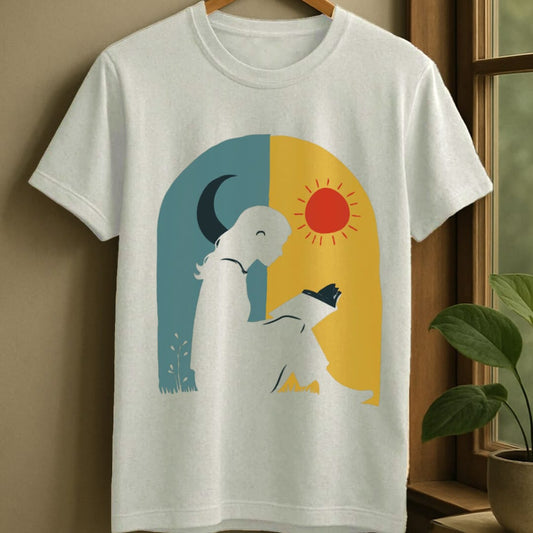 White / S Day and night t-shirt
