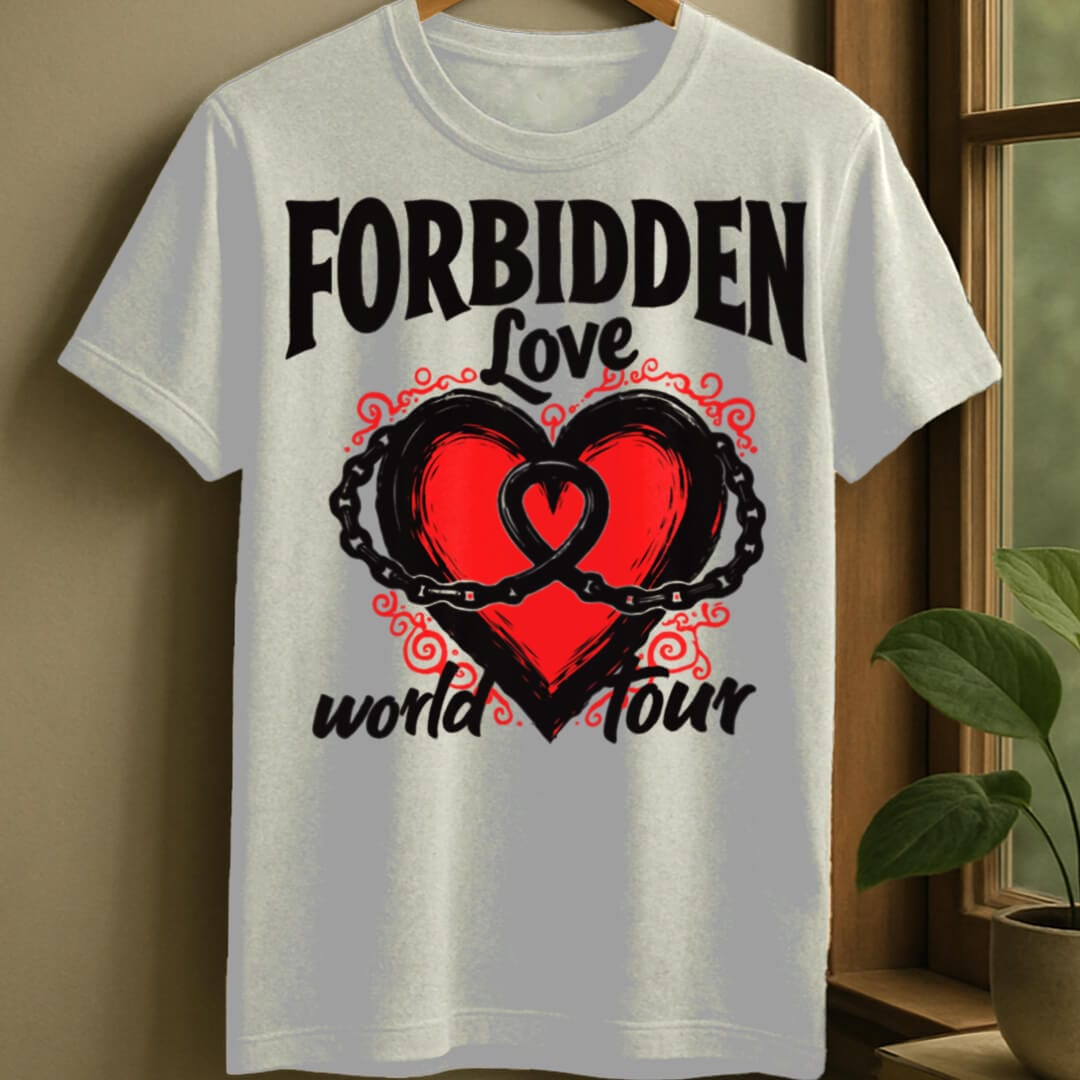 White / S Forbidden love t-shirt