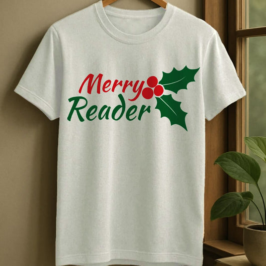 White / S Merry reader t-shirt