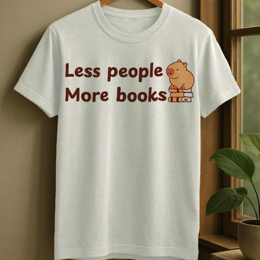White / S More books t-shirt
