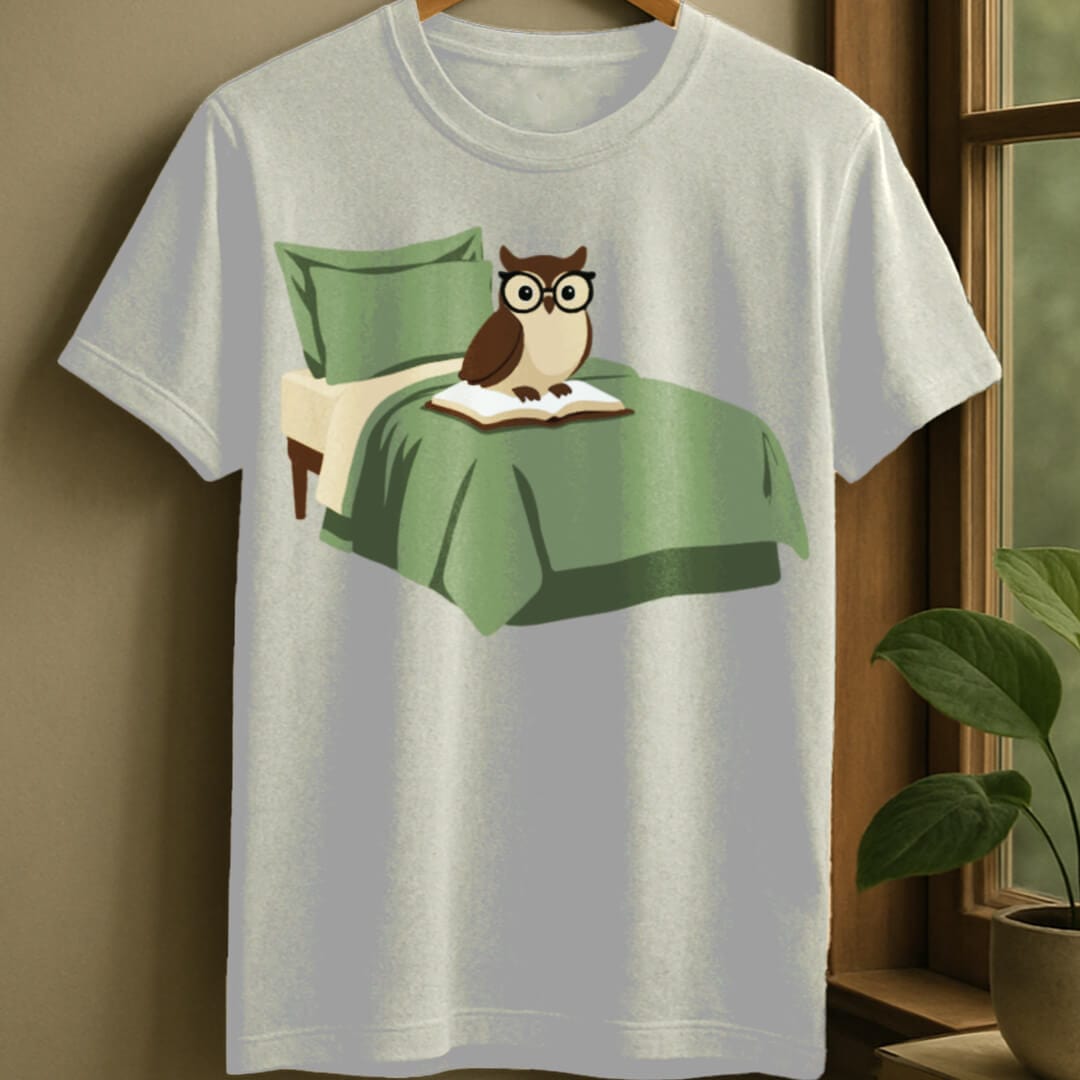 White / S Night owl t-shirt