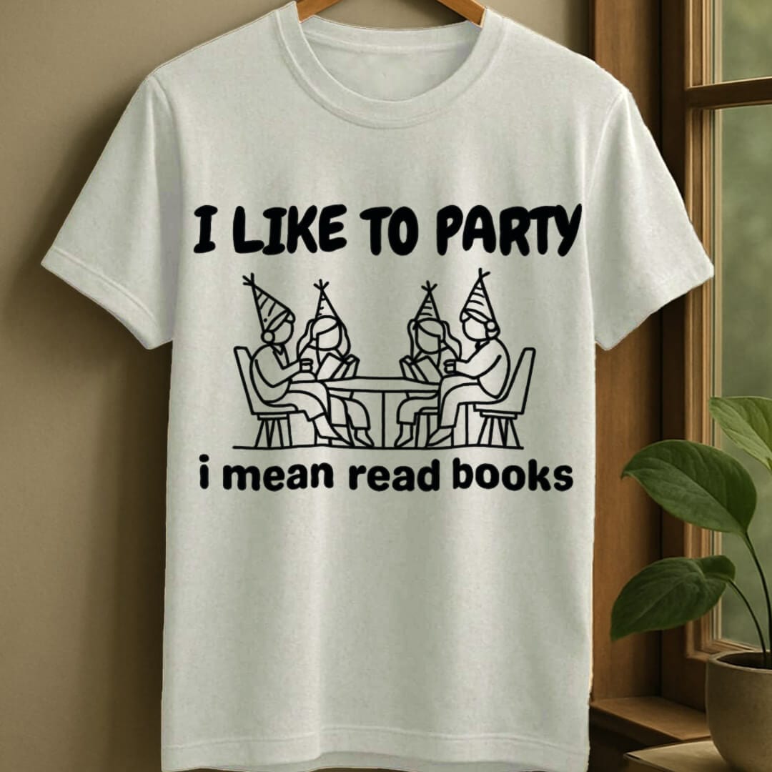 White / S Party of booklovers t-shirt