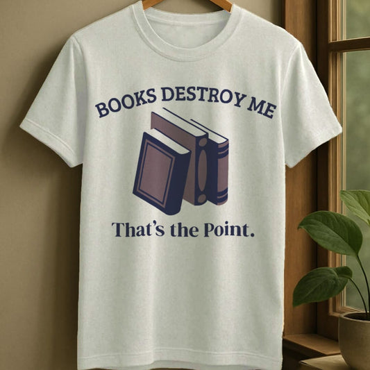 White / S Point of books t-shirt