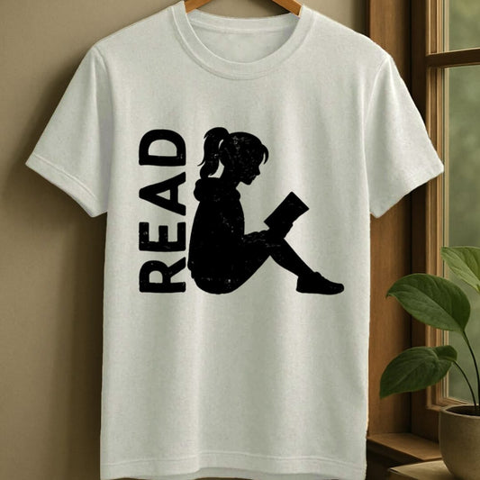 White / S Read silhouette t-shirt