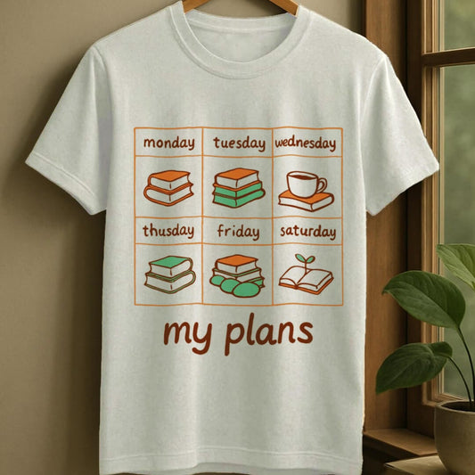 White / S Reading plans t-shirt