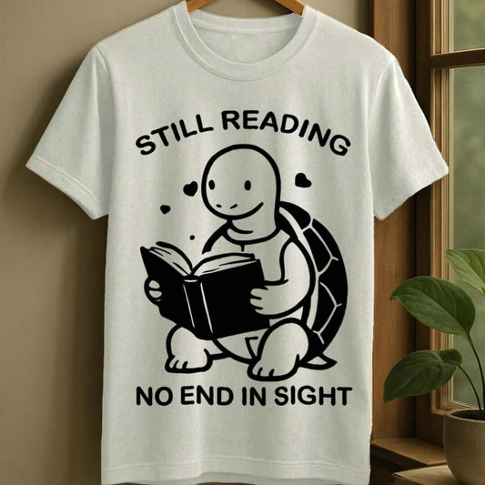 White / S Slow reader t-shirt