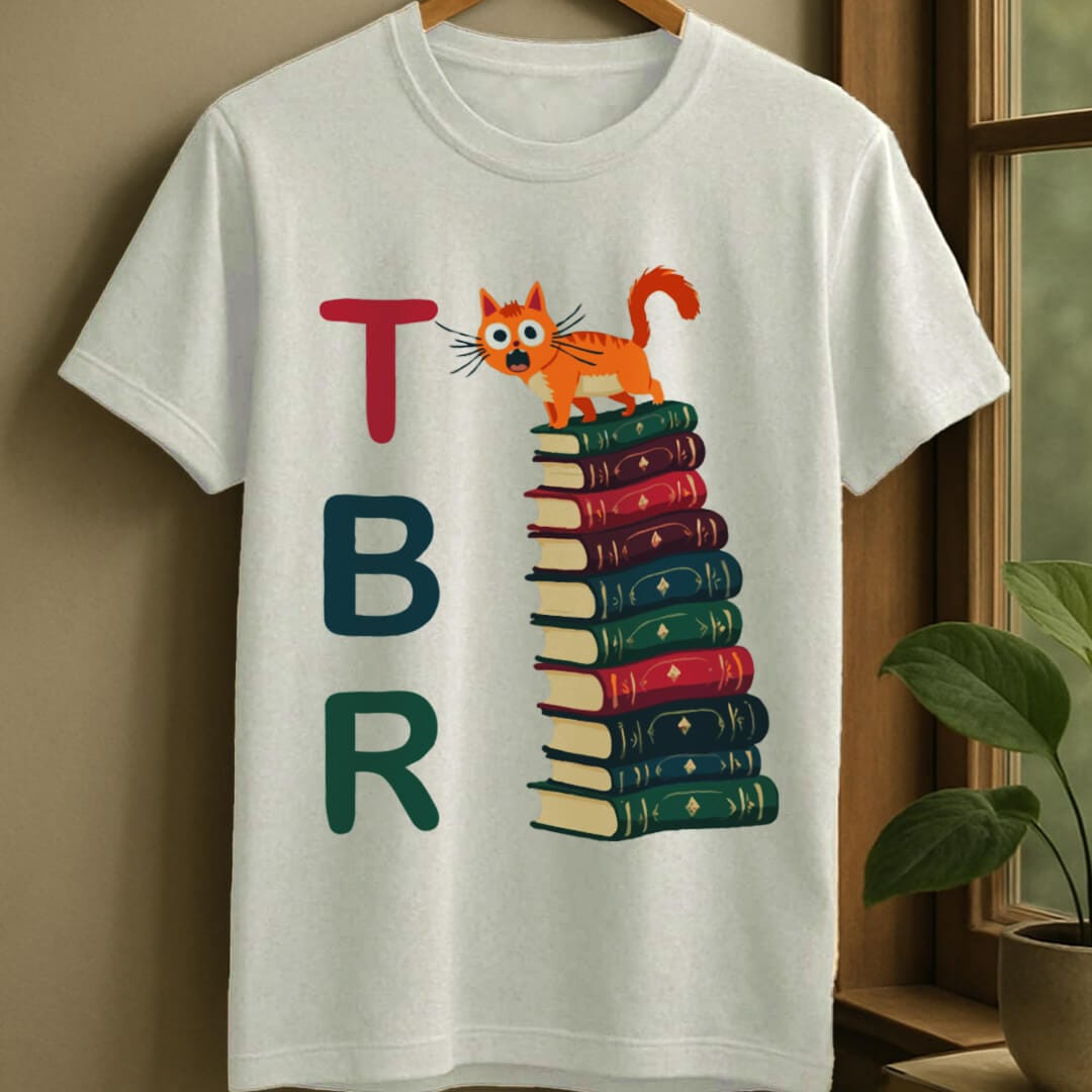 White / S To be read list t-shirt