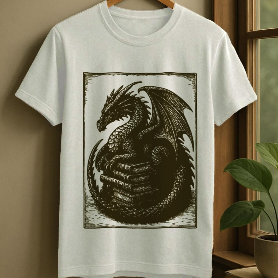 White / S Vintage dragon t-shirt