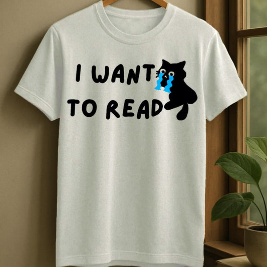 White / S Want to read t-shirt