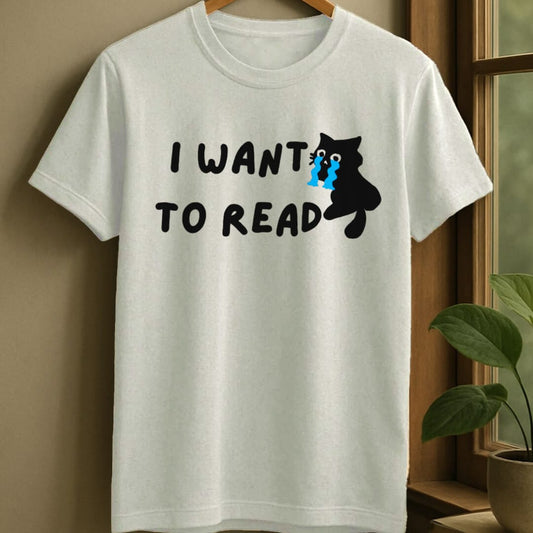 White / S Want to read t-shirt