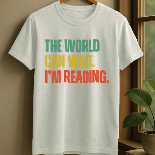 White / S World can wait t-shirt